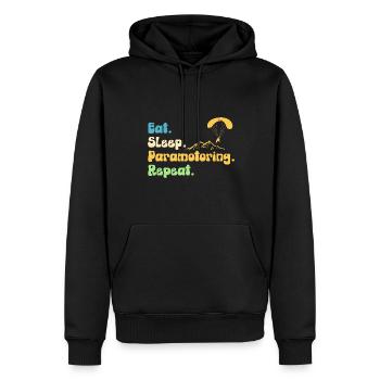 Paramoteur Parapente motorisé - Sweat à capuche Premium bio Homme - noir - Devant - Nico (187cm)