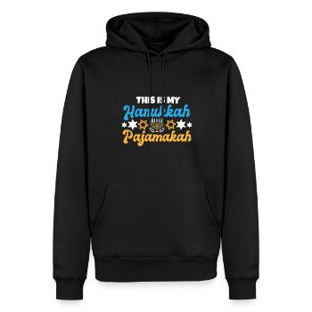 This Is My Hanukkah Pajamakah Jewish Matching - Männer Premium Bio Hoodie - Schwarz - Vorne - Nico (187cm)