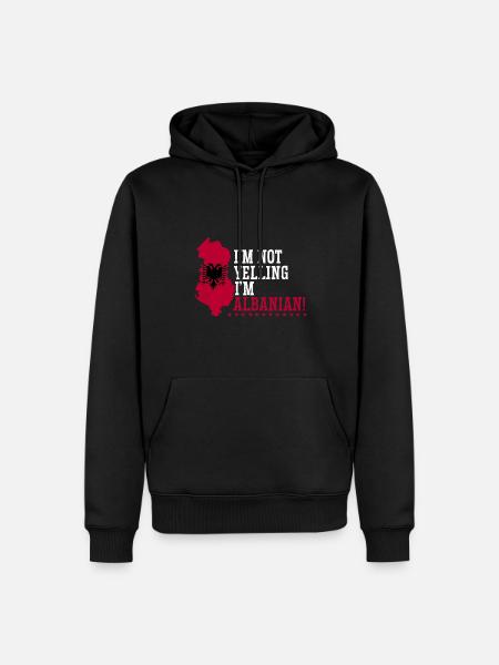 Albanian Flag Albanian Eagle Shqiponja - Men’s Premium Organic Hoodie - black
