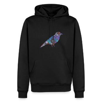 Bird Bird - Männer Premium Bio Hoodie - Schwarz - Vorne - Nico (187cm)