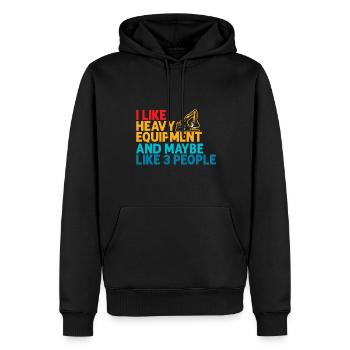 Opérateur de machines de construction Conducteur de pelle Conducteur de pelle Ouvriers de la construction - Sweat à capuche Premium bio Homme - noir - Devant - Nico (187cm)