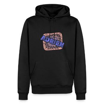 Emploi Adrien - Sweat à capuche Premium bio Homme - noir - Devant - Nico (187cm)