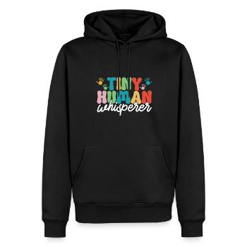 Éducateur d’enseignants en garderie - Sweat à capuche Premium bio Homme - noir - Devant - Nico (187cm)