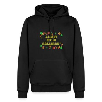 Geschenk für Albert - Männer Premium Bio Hoodie - Schwarz - Vorne - Nico (187cm)
