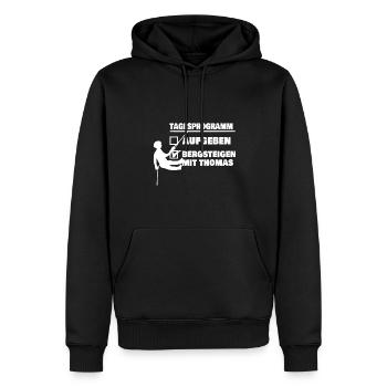 Vorname Thomas - Männer Premium Bio Hoodie - Schwarz - Vorne - Nico (187cm)