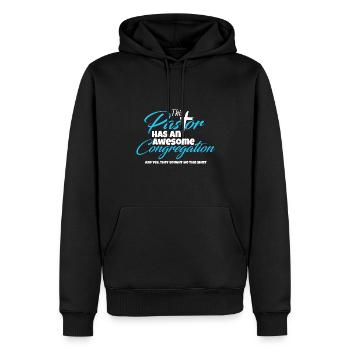 Ce pasteur a une congrégation religieuse impressionnante - Sweat à capuche Premium bio Homme - noir - Devant - Nico (187cm)