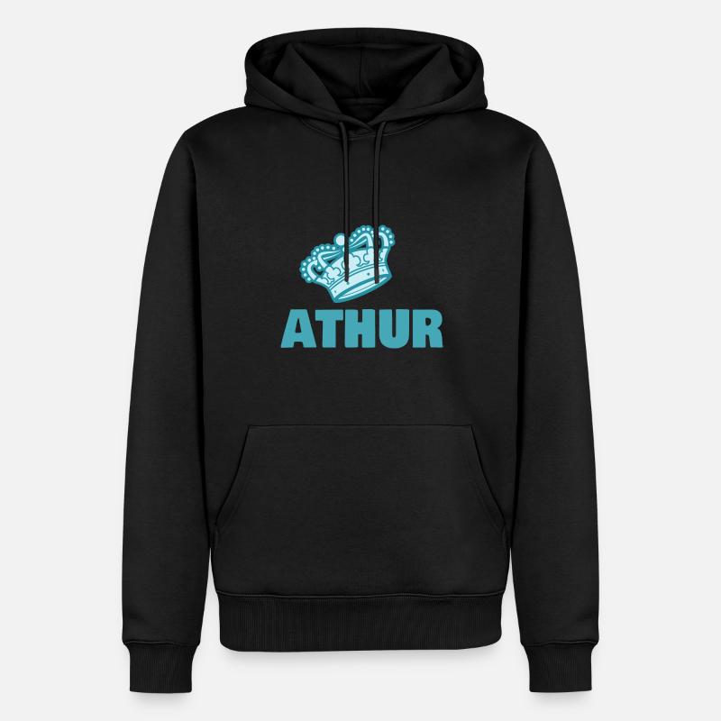 Athur Athur - Männer Premium Bio Hoodie - Schwarz