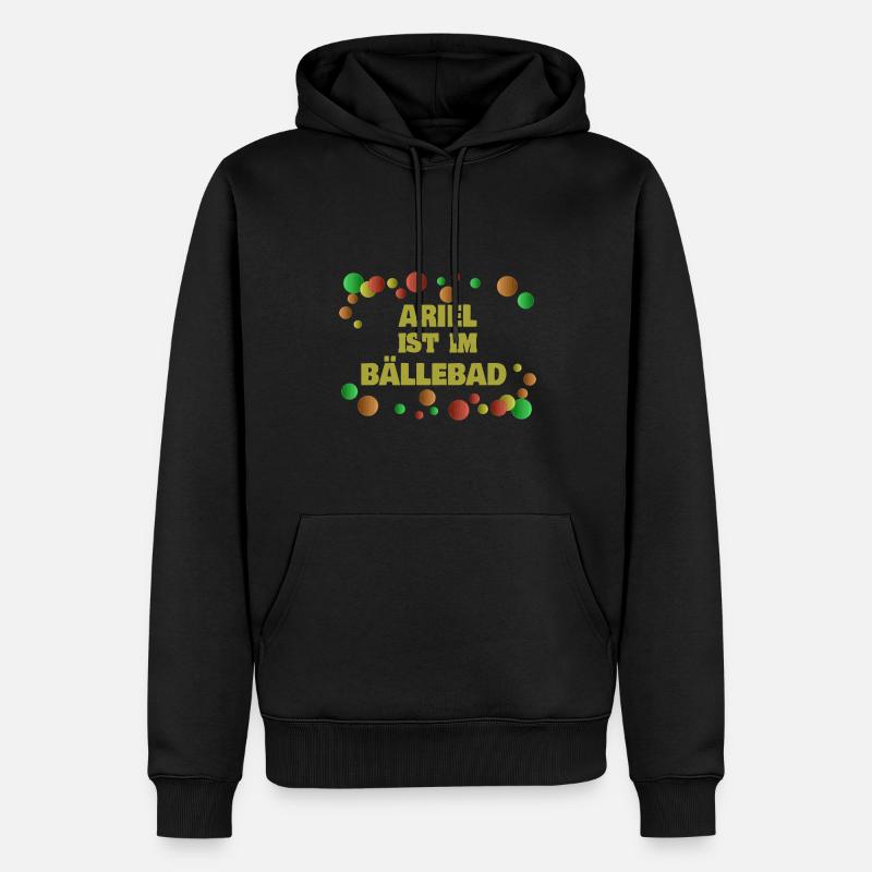 Bälle Ariel - Männer Premium Bio Hoodie - Schwarz