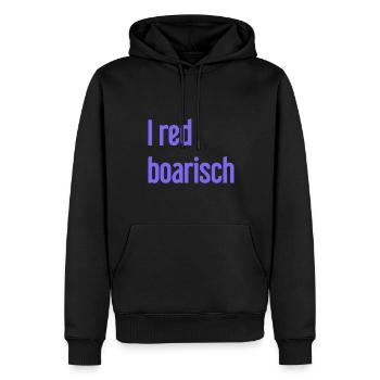 I boarisch rouge - Sweat à capuche Premium bio Homme - noir - Devant - Nico (187cm)