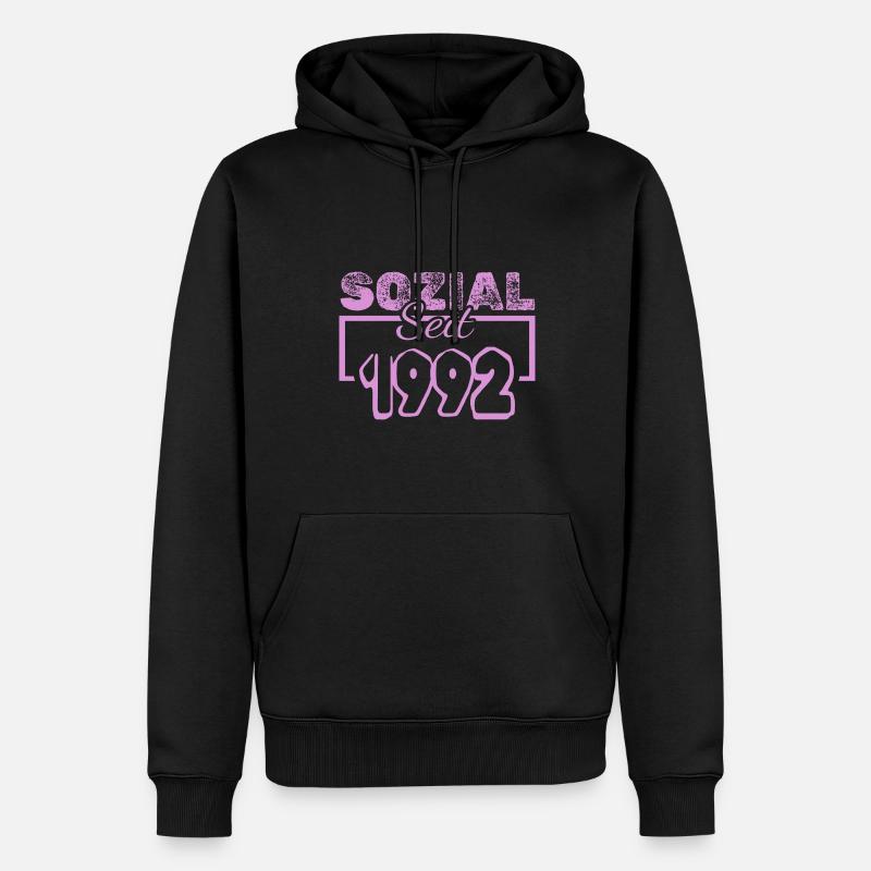 1992 - Männer Premium Bio Hoodie - Schwarz