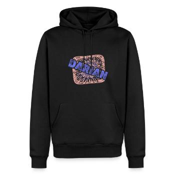 Kollege Darian - Männer Premium Bio Hoodie - Schwarz - Vorne - Nico (187cm)