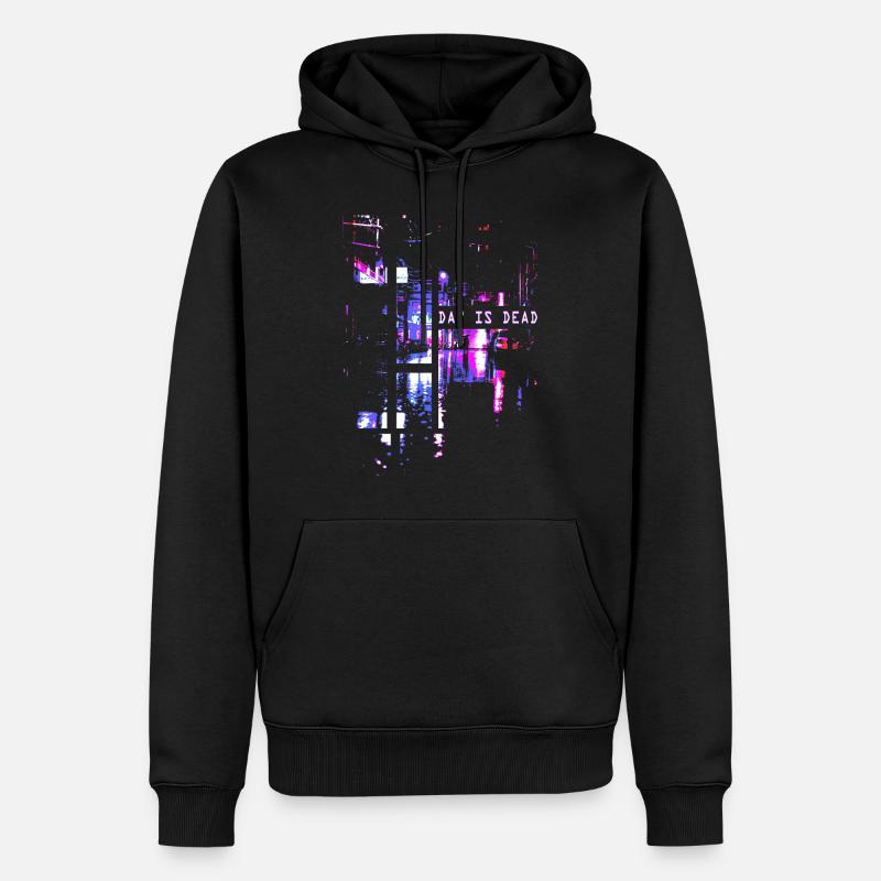 Vaporwave Esthétique Tokyo - Sweat à capuche Premium bio Homme - noir