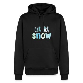 Noël Noël Gnomies - Sweat à capuche Premium bio Homme - noir - Devant - Nico (187cm)