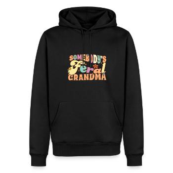 Somebody's Feral Grandma Funny Family Grandmother - Männer Premium Bio Hoodie - Schwarz - Vorne - Nico (187cm)