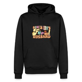 Somebody's Feral Husband Funny Family Hubby - Männer Premium Bio Hoodie - Schwarz - Vorne - Nico (187cm)