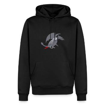 Graupapagei Perroquet gris d’Afrique Papagei - Sweat à capuche Premium bio Homme - noir - Devant - Nico (187cm)