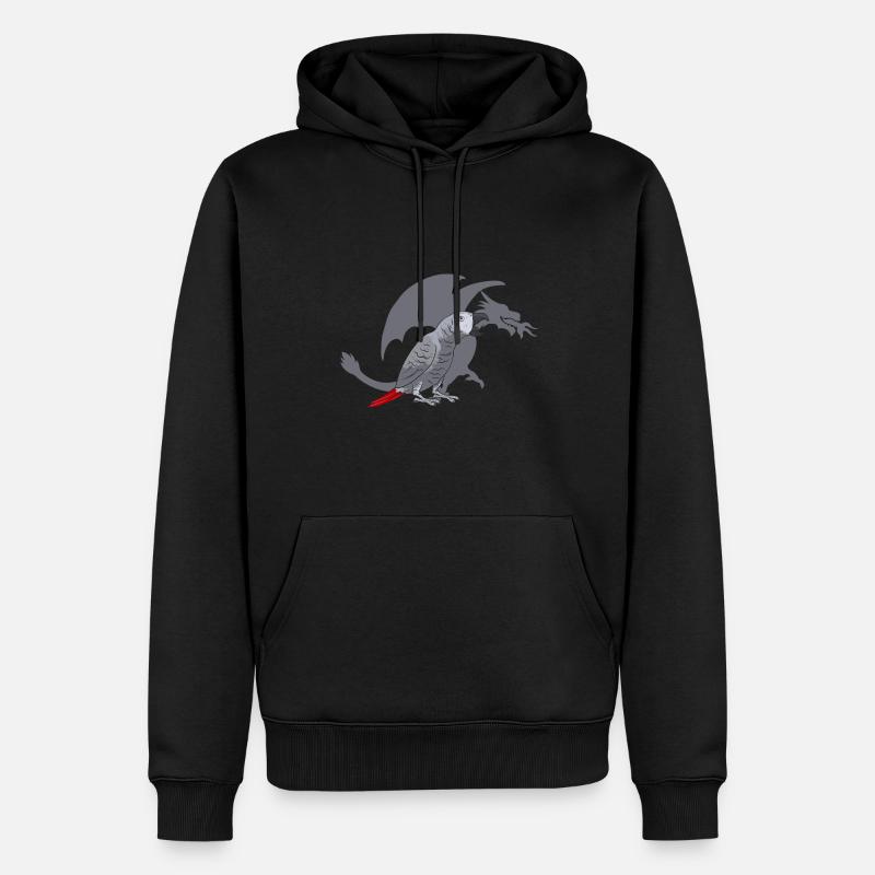 Graupapagei Perroquet gris d’Afrique Papagei - Sweat à capuche Premium bio Homme - noir