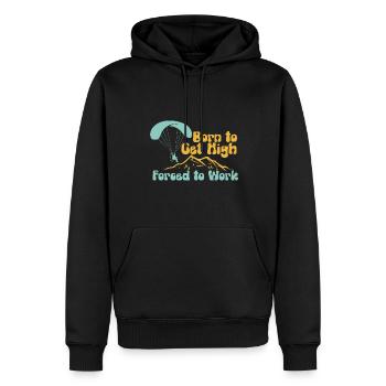 Paramoteur Parapente motorisé - Sweat à capuche Premium bio Homme - noir - Devant - Nico (187cm)