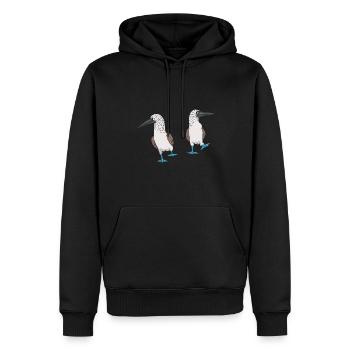 Fou à pieds bleus Oiseau de mer fou à pieds bleus - Sweat à capuche Premium bio Homme - noir - Devant - Nico (187cm)