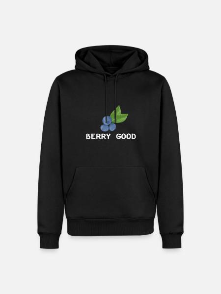 Blueberry, Fruit, Blueberry - Men’s Premium Organic Hoodie - black