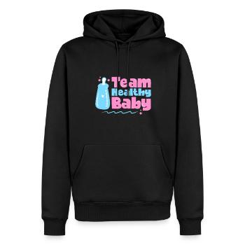 Annonce de naissance sexe révéler bébé fête bébé - Sweat à capuche Premium bio Homme - noir - Devant - Nico (187cm)