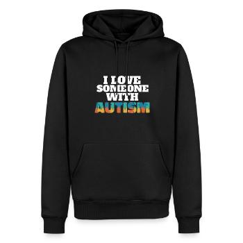 I Love Someone With Autism Awareness Month Puzzle - Männer Premium Bio Hoodie - Schwarz - Vorne - Nico (187cm)