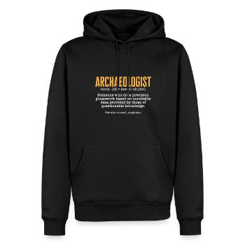Archéologie Cadeau Archéologue - Sweat à capuche Premium bio Homme - noir - Devant - Nico (187cm)