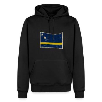 Curaçao - Sweat à capuche Premium bio Homme - noir - Devant - Nico (187cm)