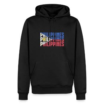 Philippines - Men’s Premium Organic Hoodie - black - Front - Nico (187cm)