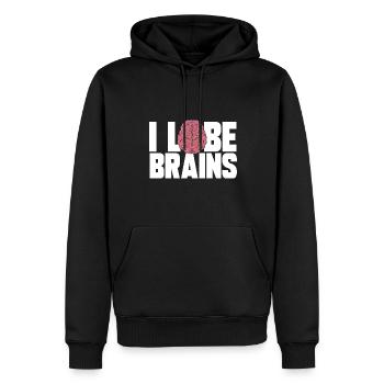Neurologie, Infirmière, Cerveau, Neurologue - Sweat à capuche Premium bio Homme - noir - Devant - Nico (187cm)