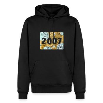 Zahl 2007 - Männer Premium Bio Hoodie - Schwarz - Vorne - Nico (187cm)