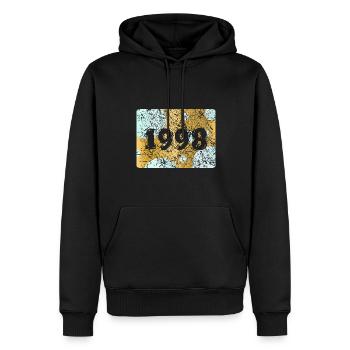 Zahl 1998 - Männer Premium Bio Hoodie - Schwarz - Vorne - Nico (187cm)