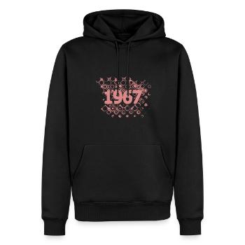 Jahreszahl 1967 - Männer Premium Bio Hoodie - Schwarz - Vorne - Nico (187cm)