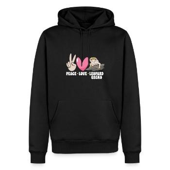 Leopard Gecko Reptile Pet Gecko - Men’s Premium Organic Hoodie - black - Front - Nico (187cm)