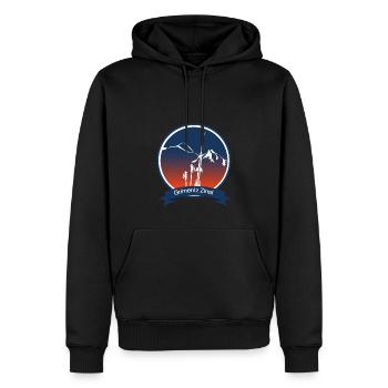 Grimentz Zinal Alpes Suisse leewarddesign - Männer Premium Bio Hoodie - Schwarz - Vorne - Nico (187cm)