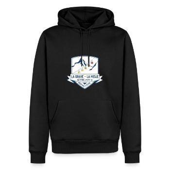 crest la Grave la Meije alpes leewarddesign - Männer Premium Bio Hoodie - Schwarz - Vorne - Nico (187cm)