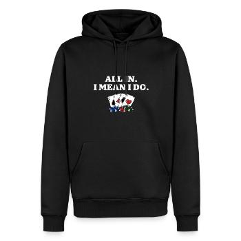 Tout en je veux dire je fais Poker Casino Poker Player - Sweat à capuche Premium bio Homme - noir - Devant - Nico (187cm)