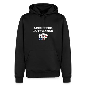 Ace Kicker Pot Winner Poker Card Games Poker - Männer Premium Bio Hoodie - Schwarz - Vorne - Nico (187cm)