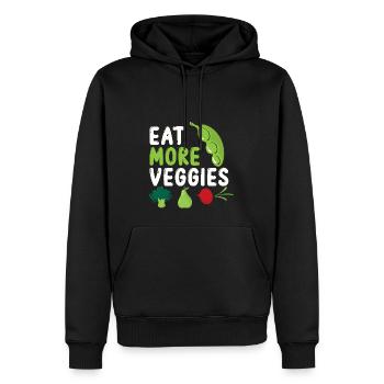Je serai avec des fermes maraîchères, végétarien végétalien - Sweat à capuche Premium bio Homme - noir - Devant - Nico (187cm)