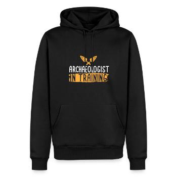 Archéologie Cadeau Archéologue - Sweat à capuche Premium bio Homme - noir - Devant - Nico (187cm)