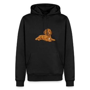 Cavapoo Capoodle Cavoodle Dog Gift - Men’s Premium Organic Hoodie - black - Front - Nico (187cm)