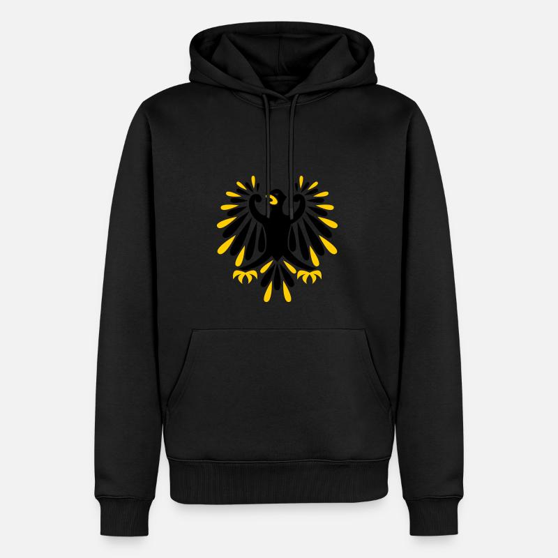 Adler - Männer Premium Bio Hoodie - Schwarz