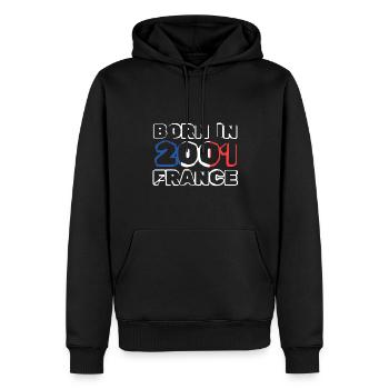 Frankreich 2001 - Männer Premium Bio Hoodie - Schwarz - Vorne - Nico (187cm)