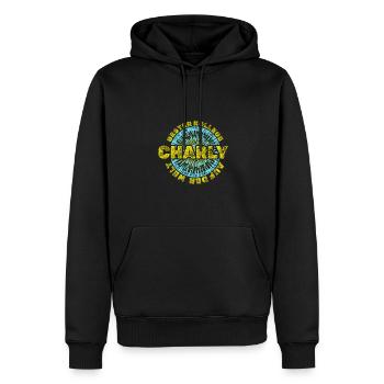 Geschenk für Charly - Männer Premium Bio Hoodie - Schwarz - Vorne - Nico (187cm)