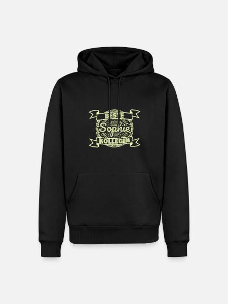 Kollegin Sophie - Männer Premium Bio Hoodie - Schwarz