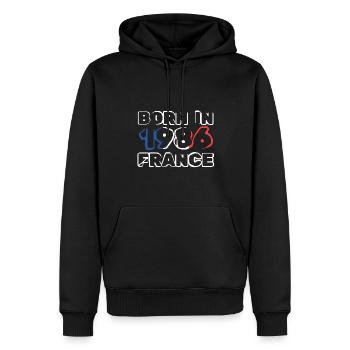 Frankreich 1986 - Männer Premium Bio Hoodie - Schwarz - Vorne - Nico (187cm)