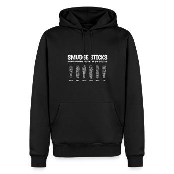 Sauge Smudge bâtons guérison spirituelle prière païenne - Sweat à capuche Premium bio Homme - noir - Devant - Nico (187cm)