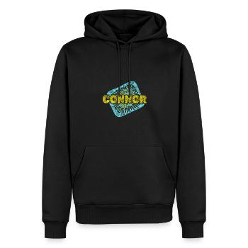 Freizeit Connor - Männer Premium Bio Hoodie - Schwarz - Vorne - Nico (187cm)