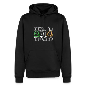 2014 - Sweat à capuche Premium bio Homme - noir - Devant - Nico (187cm)