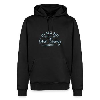 The Best Days Are Spent Cave Diving Sayings Cave - Männer Premium Bio Hoodie - Schwarz - Vorne - Nico (187cm)